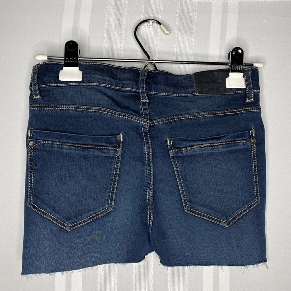 Jordache Premium Medenz Button Fly Raw Hem Shorts Girl's Size 14 Blue Summer - Picture 7 of 7